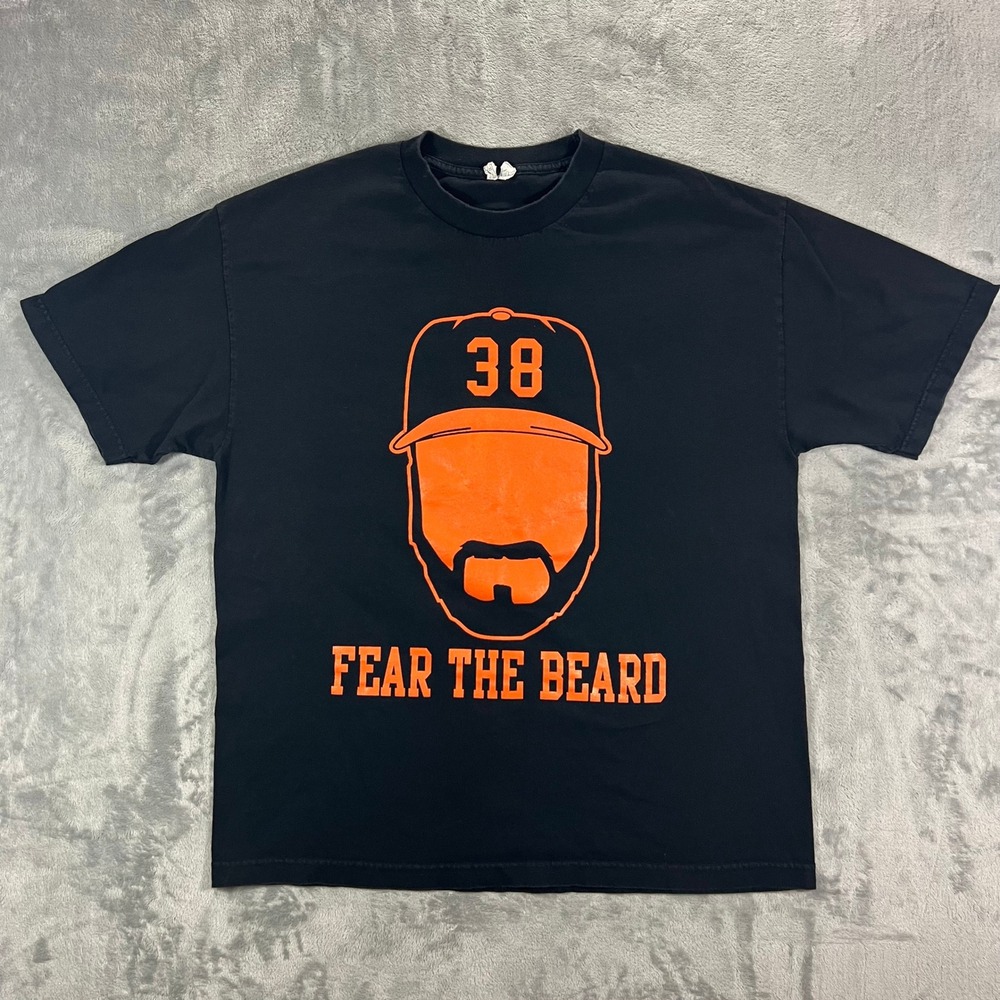 SF Giants T-Shirt Mens XL Black Brian Wilson Good Fear The Beard 38 Alstyle MLB